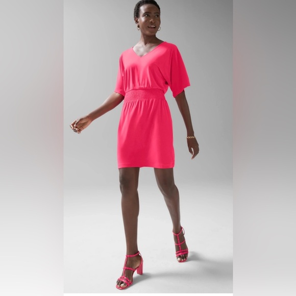 White House Black Market Dresses & Skirts - white house black market kimono sleeve smocked waist dress size medium new